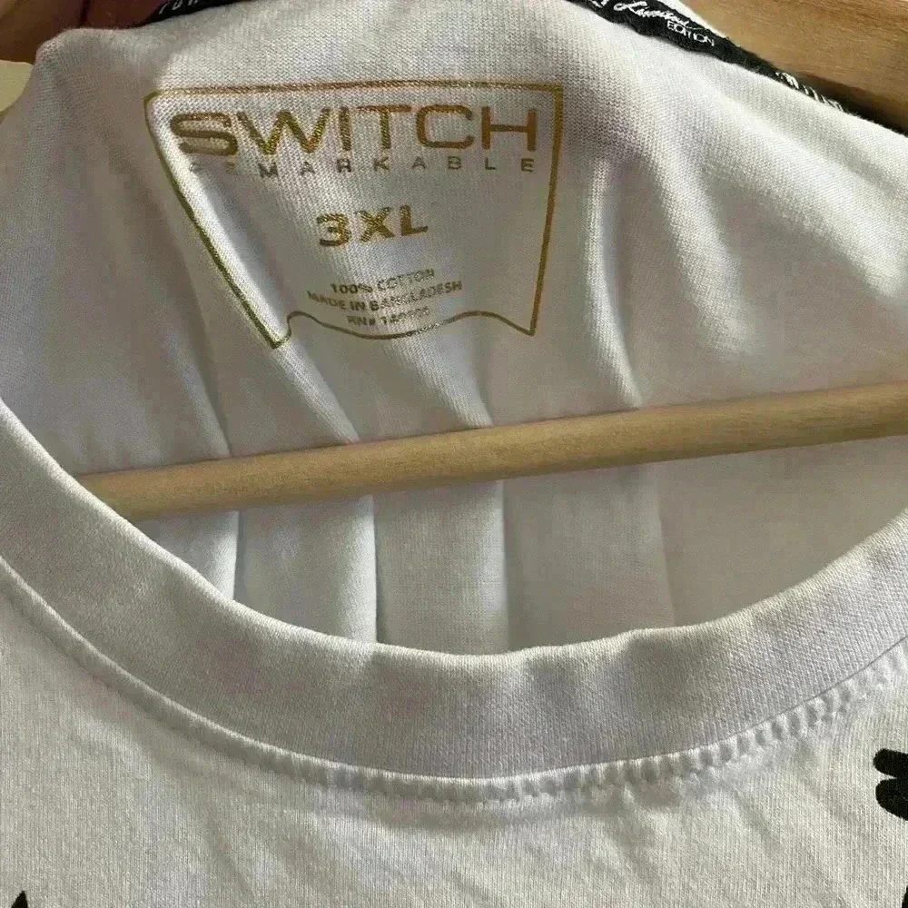 SWITCH  men's T-Shirt King of the Street Winnie the Pooh 3XL cotton‎ gangster